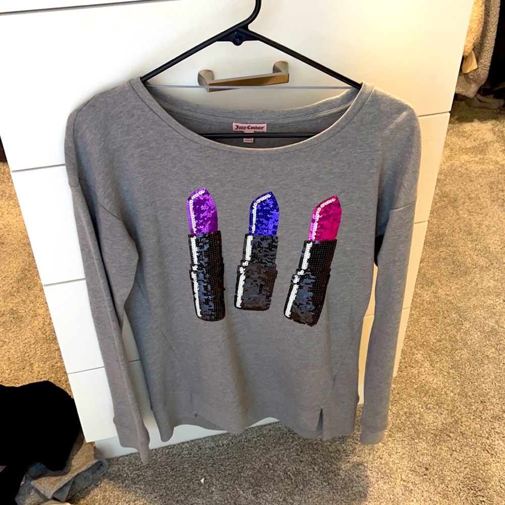 Juicy Couture Lipstick terry sweatshirt.
